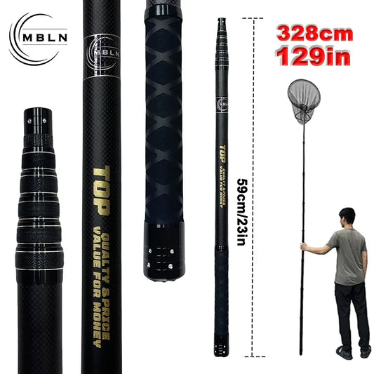 Ultraleichter Kescher mit Carbon-Griff 328cm – clever-campen Camping & Outdoor Schweiz
