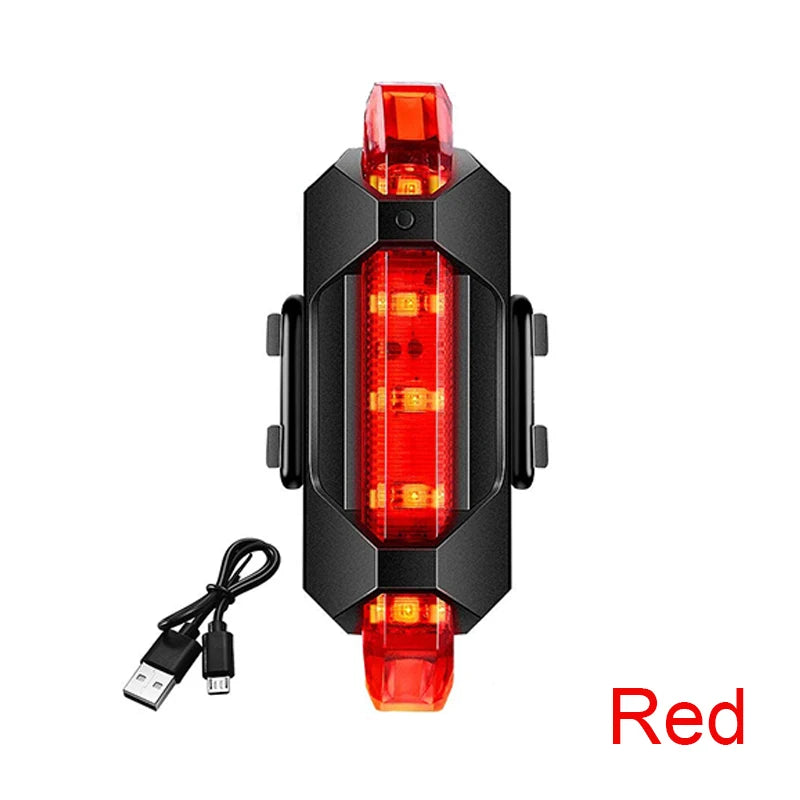 USB Wiederaufladbares Fahrradlicht Set mit Front