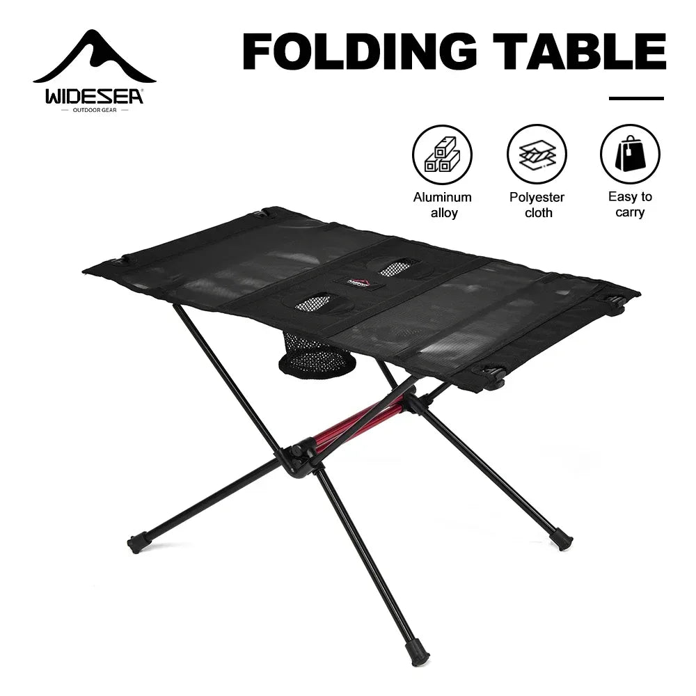 WIDESEA Klappbarer Campingtisch mit Getränkehaltern – clever-campen Camping & Outdoor Schweiz