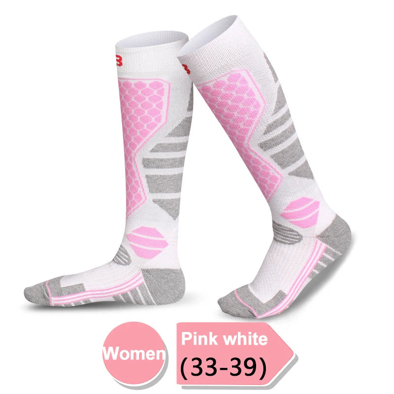 Wärmende Ski-Socken mit Anti-Rutsch und Kompression