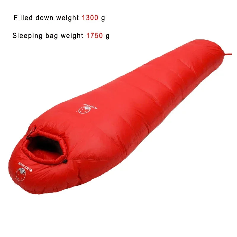 Wärmer Schlafsack aus Gänsedaunen für Winter-Camping