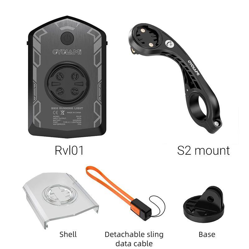 CYCLAMI RVL01 Fahrrad-Frontlicht 5000mAh für Sicherheit
