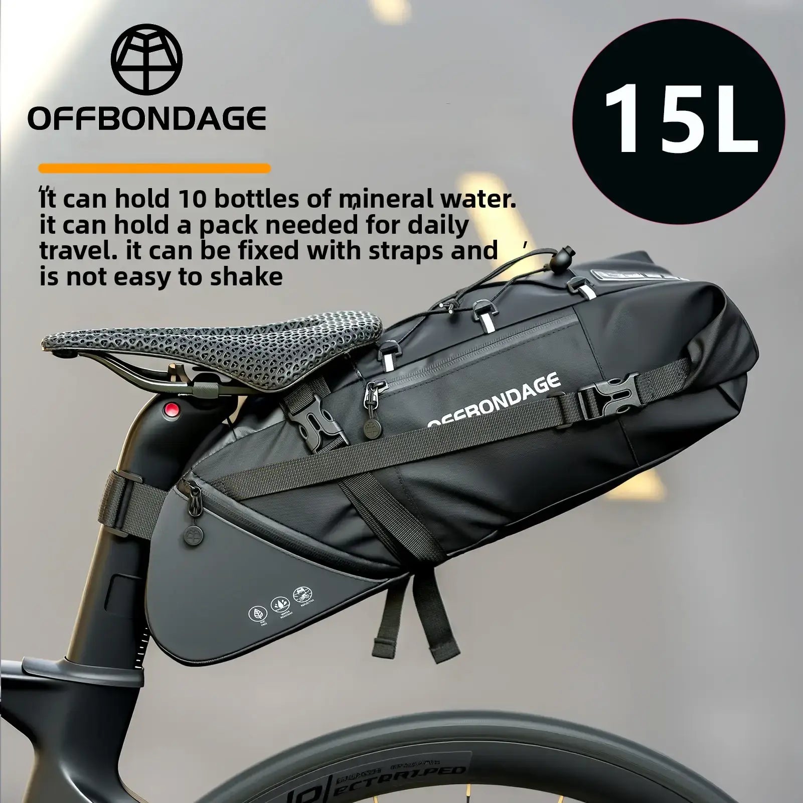 Wasserdichte Fahrradtasche 15L - Grosse Kapazität – clever-campen Camping & Outdoor Schweiz