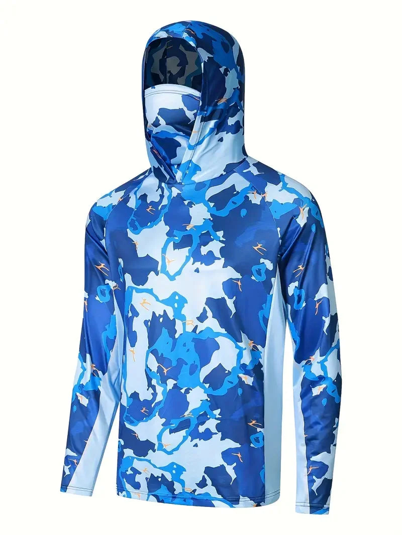 Herren Angler Hoodie mit UV-Schutz und Maske