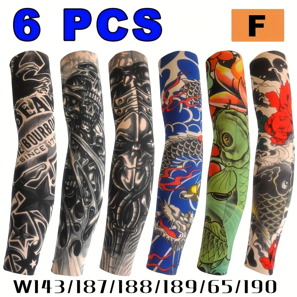 Unisex UV-Schutz Armstulpen mit Tattoo-Motiven