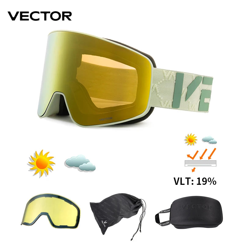 VECTOR Doppel-Lagen Anti-Beschlag Ski-Goggles UV400