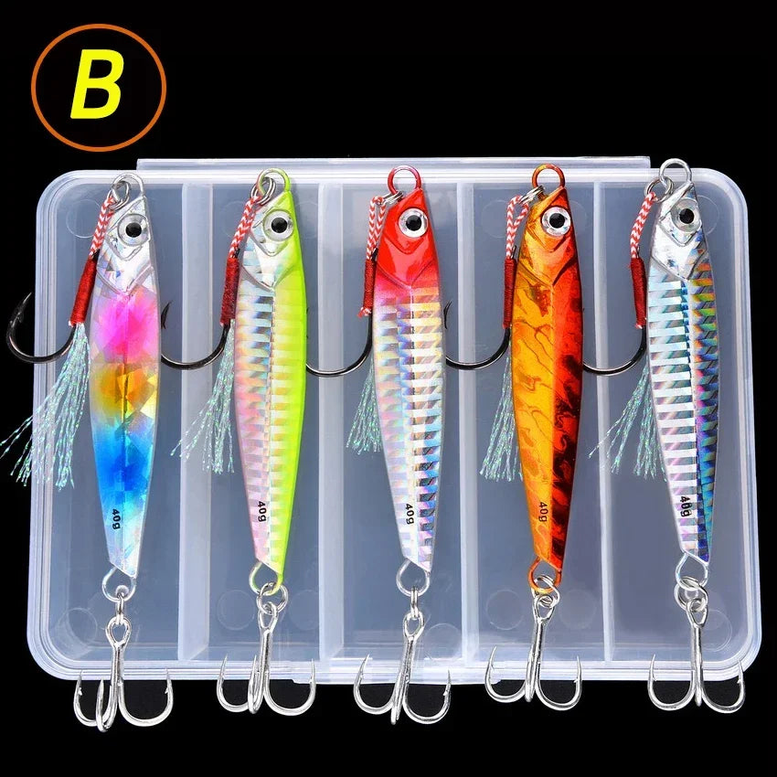 Metal Jig Angelköder 7g-40g für Salzwasserfischen