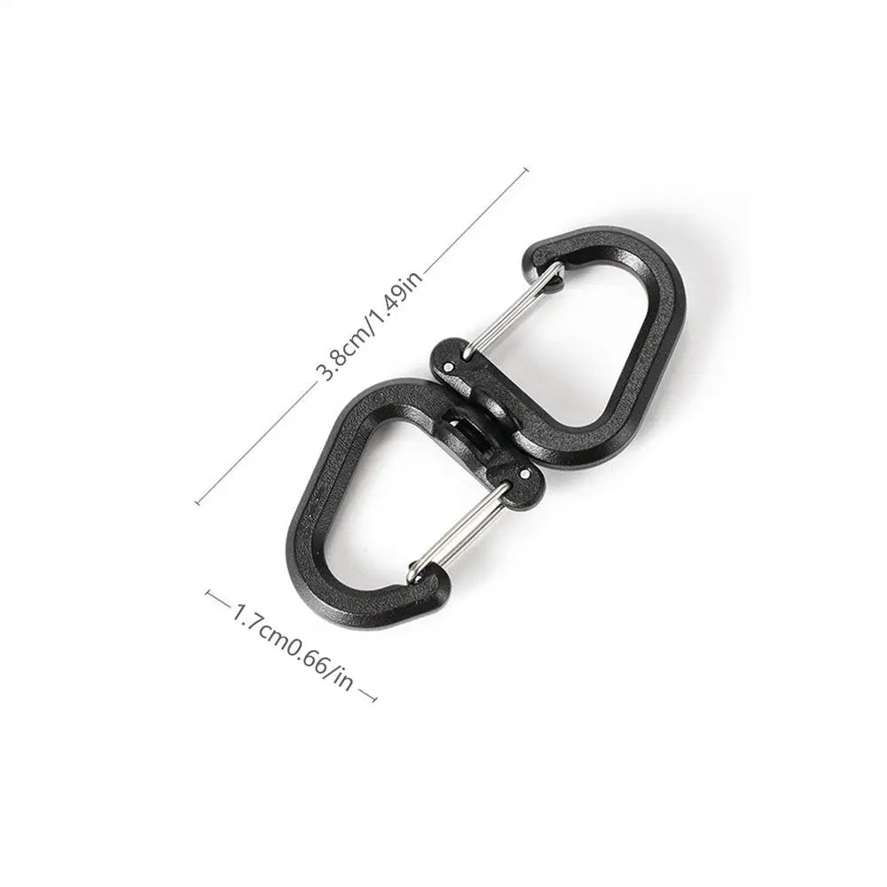 Doppelter Clip Karabiner Outdoor Haken für Rucksack