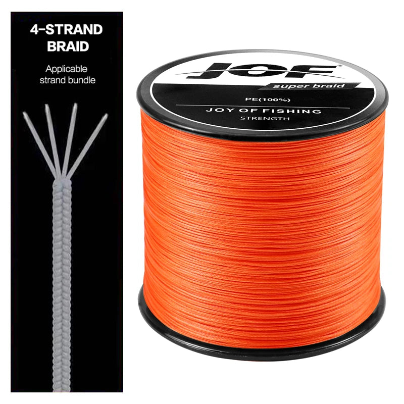 JOF 4-Strang Geflochtene Angelschnur 300M 10-82LB