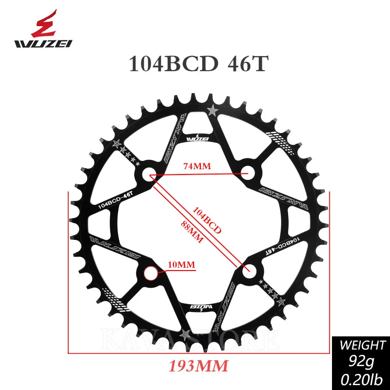 Wuzei 104BCD MTB Kettenblatt Narrow Wide 30-42T