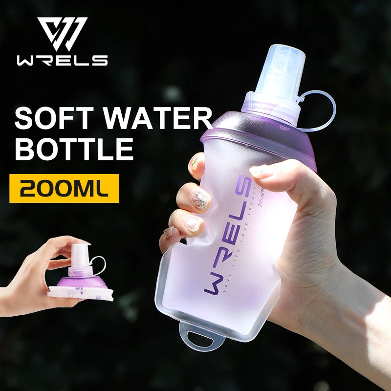 WRELS Outdoor Sport Trinkflasche faltbar für Camping