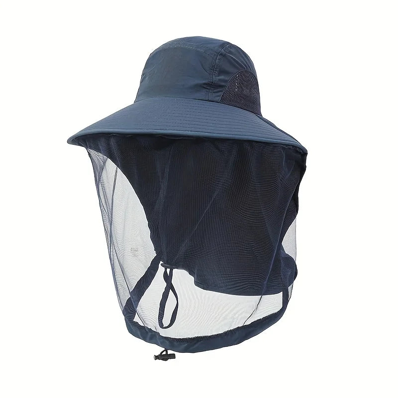 UV-Schutz Hut mit Gesichtsschutz für Angler