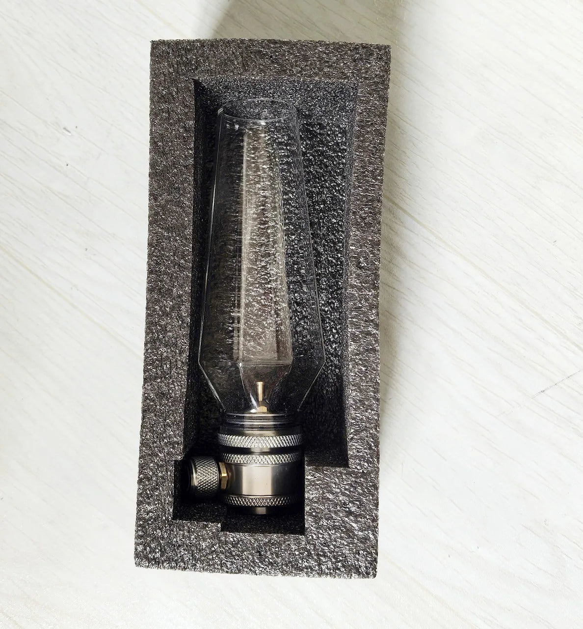 Kompakte Camping Gaslampe mit Glasbehälter