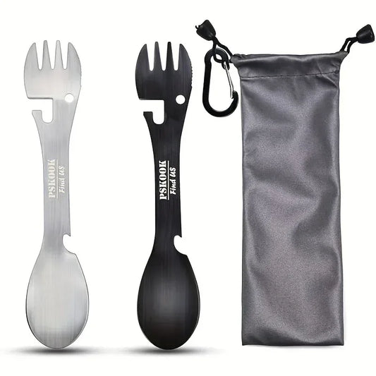 PSKOOK 5 in 1 Camping Besteck Set für Outdoor-Aktivitäten – clever-campen Camping & Outdoor Schweiz