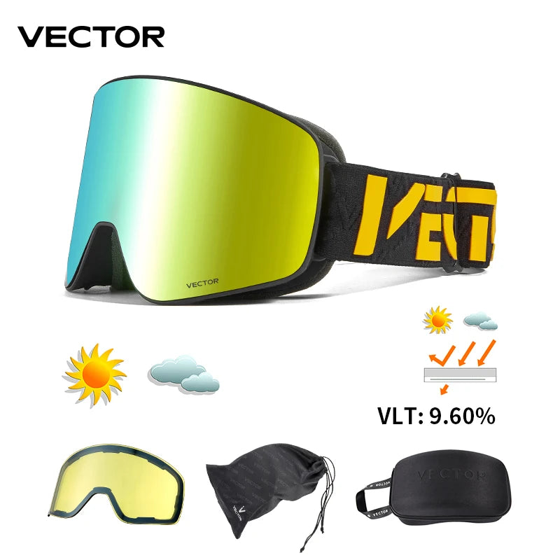 VECTOR Doppel-Lagen Anti-Beschlag Ski-Goggles UV400