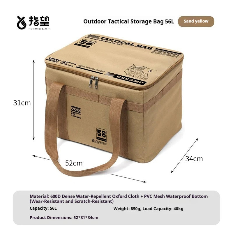 Taktische Camping Kochgeschirr Tasche 56L wasserdicht
