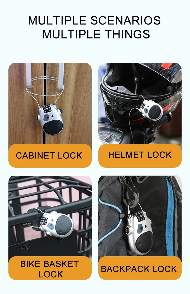 Faltbarer Helm-Schloss mit Kombination für Fahrrad – clever-campen Ansicht 5