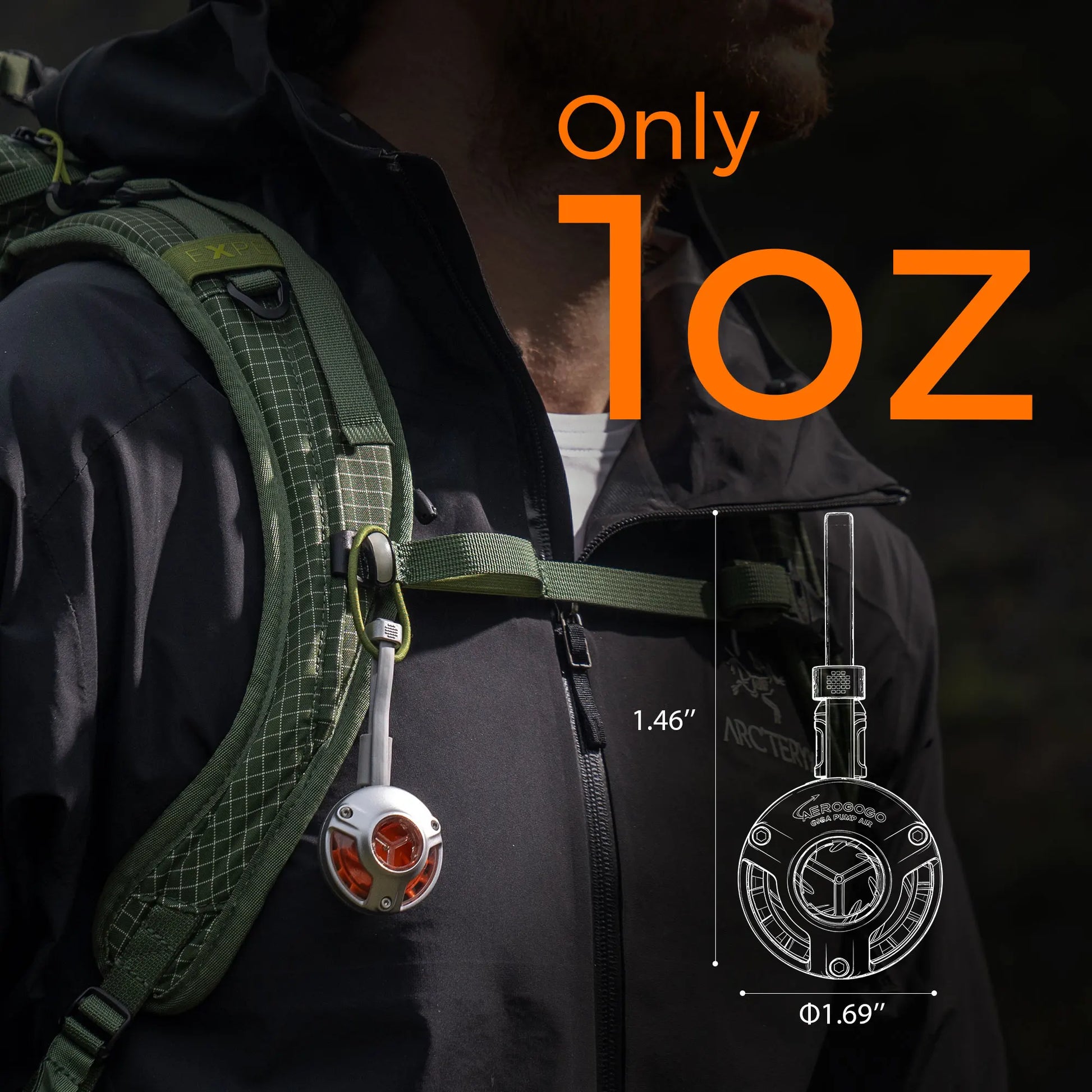Aerogogo GIGA Mini Luftpumpe für Luftmatratzen – clever-campen Ansicht 4
