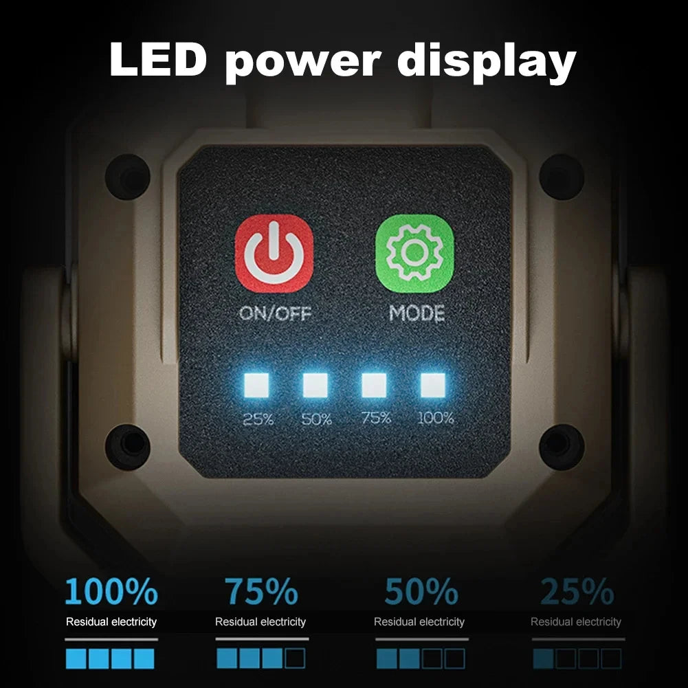Wiederaufladbare LED Arbeitslampe mit Magnetbasis – clever-campen Ansicht 4