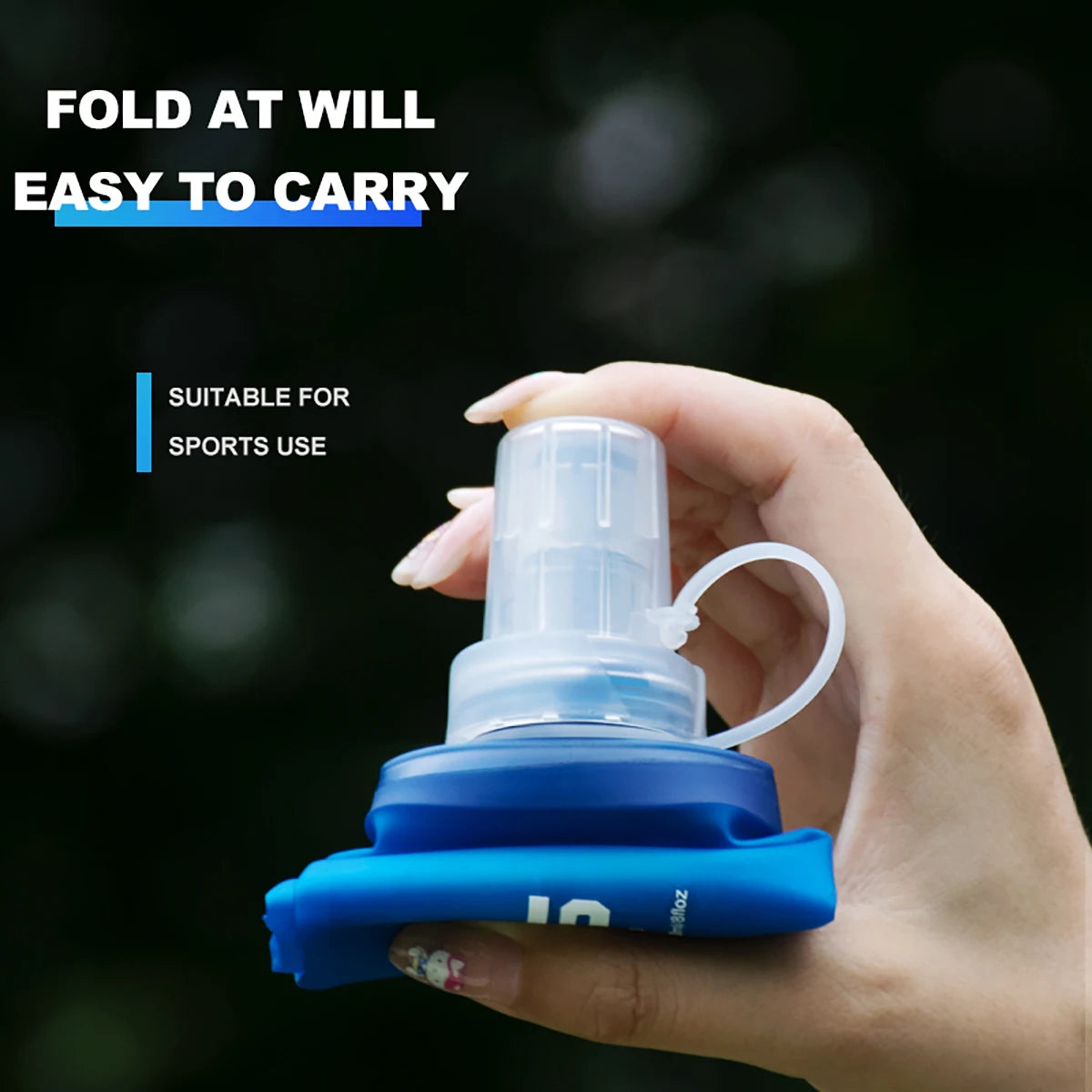 WRELS Faltbare Trinkflasche TPU BPA-frei für Outdoor-Sport – clever-campen Ansicht 3
