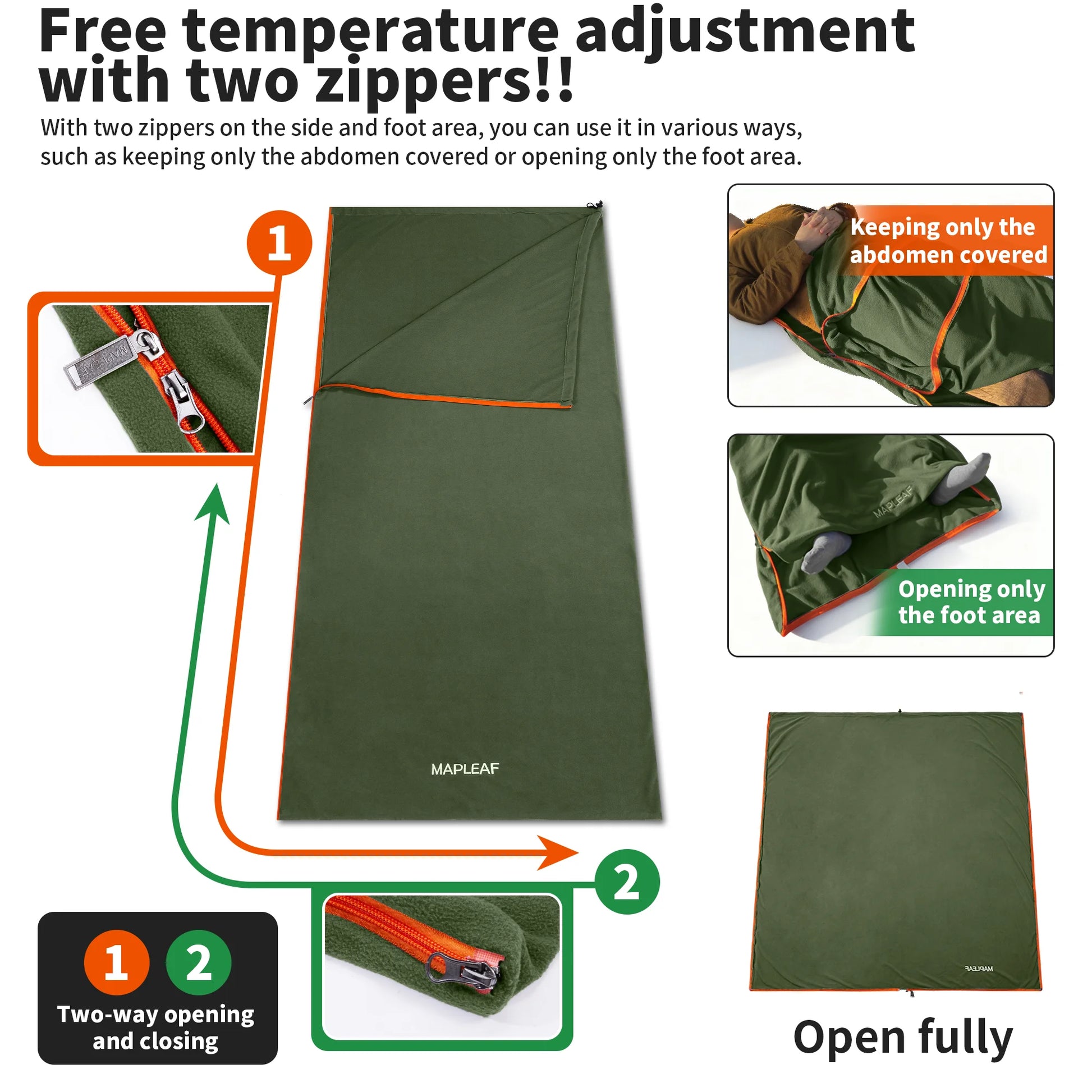 Leichtgewichts-Winter-Schlafsack-Beutel – clever-campen Ansicht 5