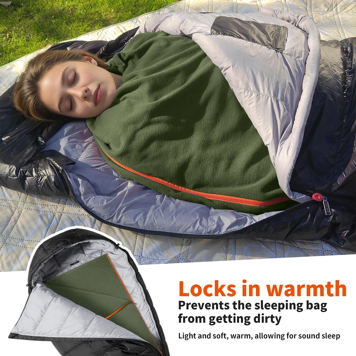 Leichtgewichts-Winter-Schlafsack-Beutel – clever-campen Ansicht 2
