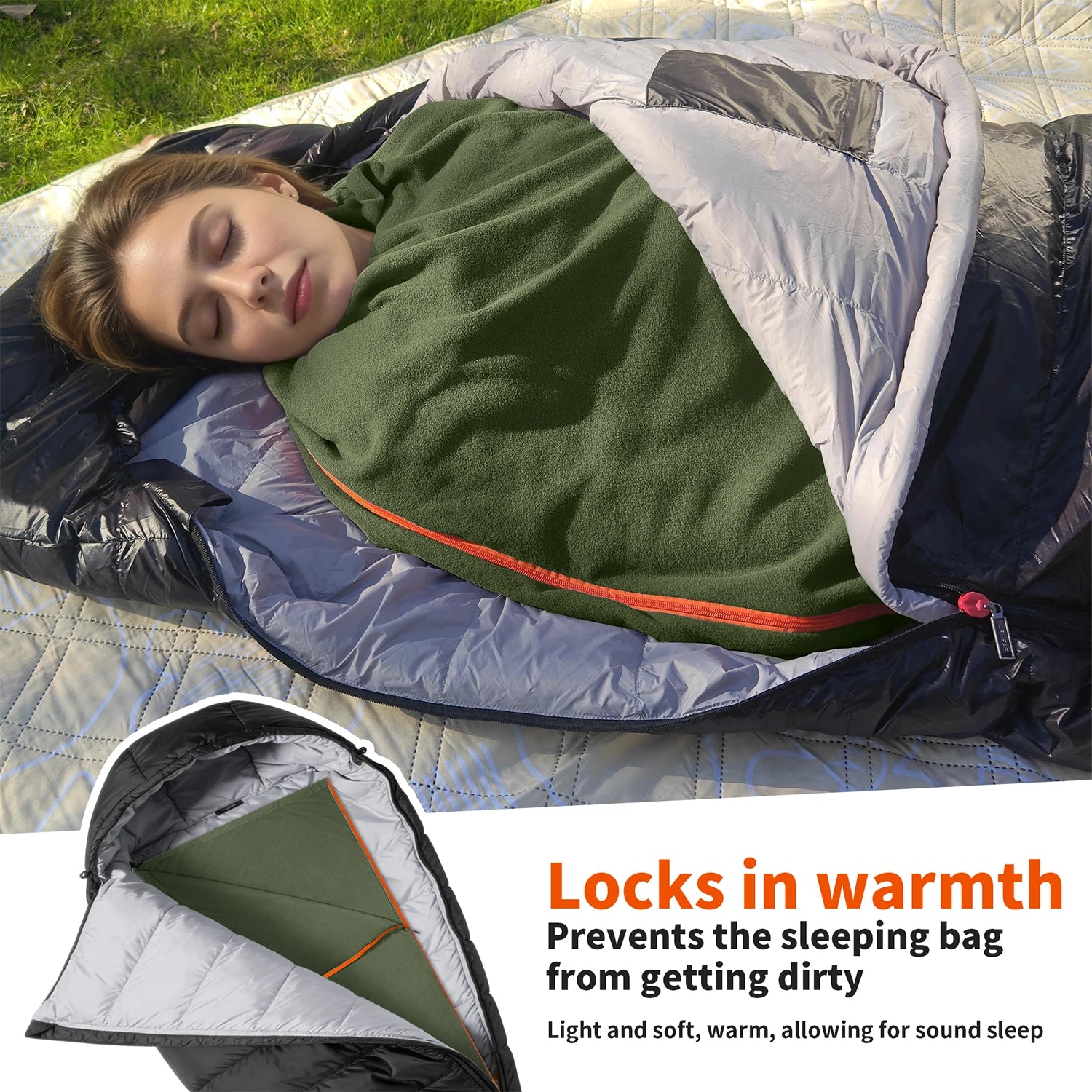Leichtgewichts-Winter-Schlafsack-Beutel – clever-campen Ansicht 2