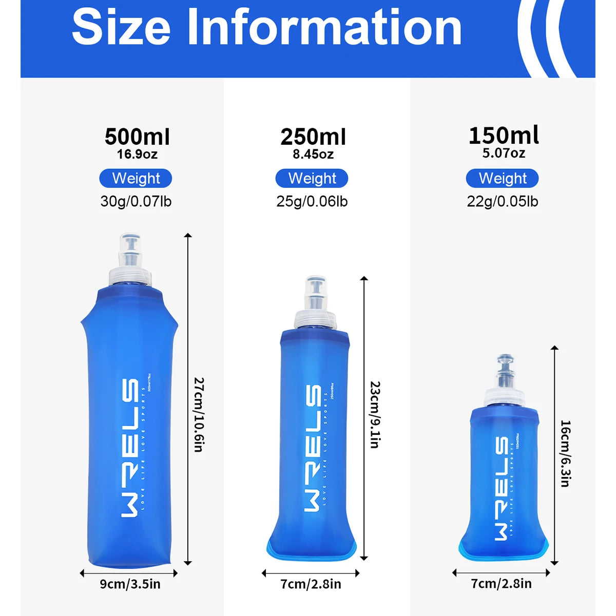 WRELS Faltbare Trinkflasche TPU BPA-frei für Outdoor-Sport – clever-campen Ansicht 5