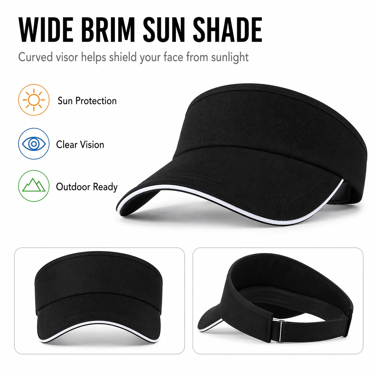 Verstellbare Sport-Sonnenblende für Damen und Herren – clever-campen Ansicht 2
