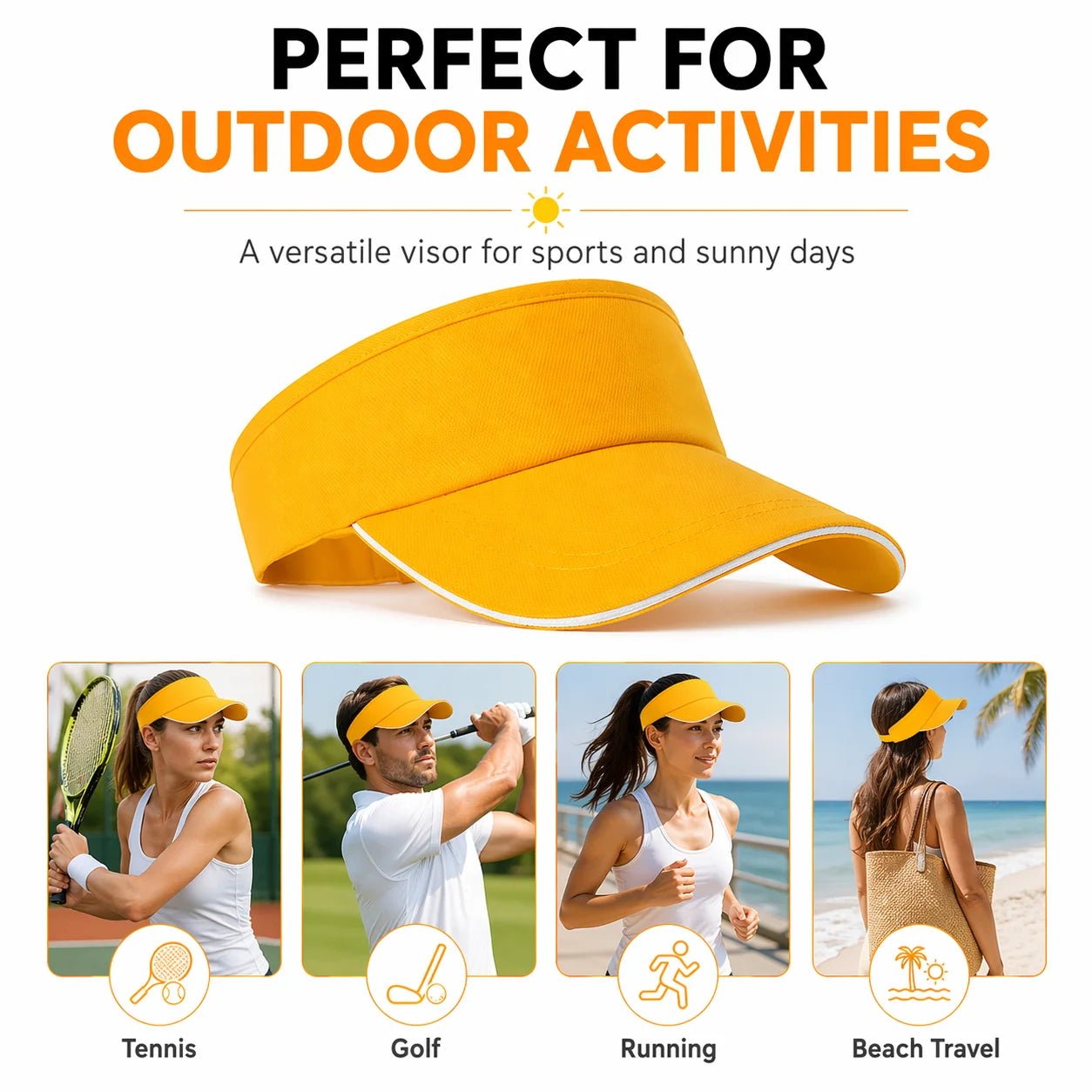 Verstellbare Sport-Sonnenblende für Damen und Herren – clever-campen Ansicht 6
