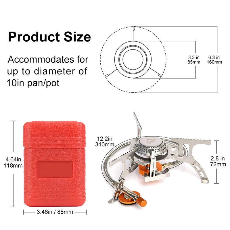 Widesea Camping Gas Stove – Robuster Outdoor Kocher – clever-campen Ansicht 4