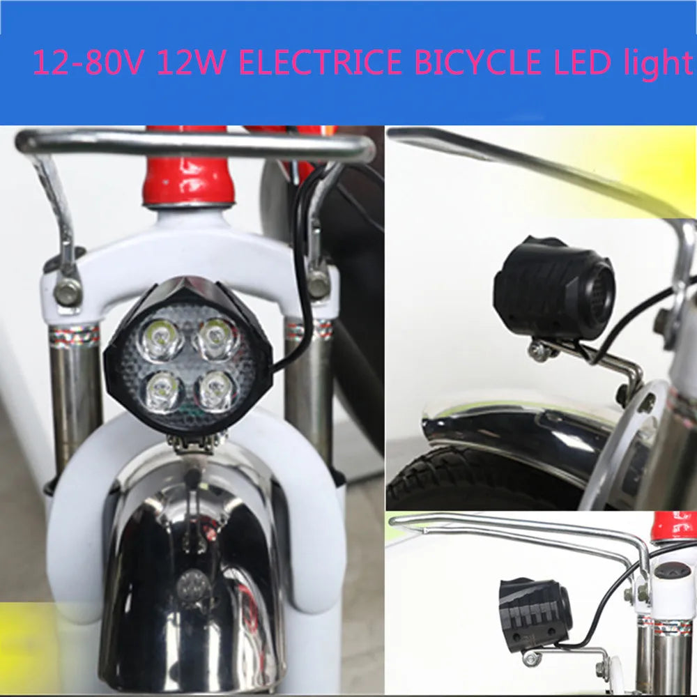 Wasserdichte 12W LED Fahrradlampe mit Hornschalter – clever-campen Ansicht 4