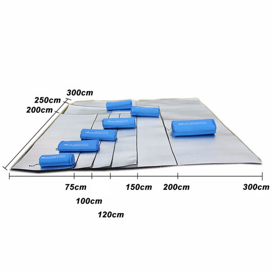 Wasserdichte Campingmatte Aluminium Outdoor Zeltunterlage – clever-campen Ansicht 2