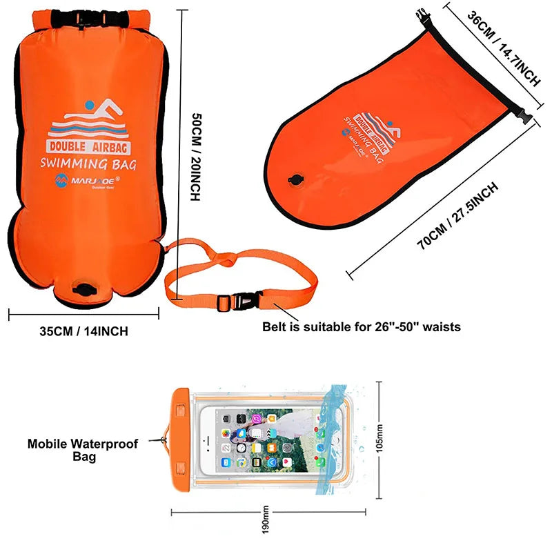 20L Wasserdichter Schwimmbeutel mit Handytasche – clever-campen Ansicht 2