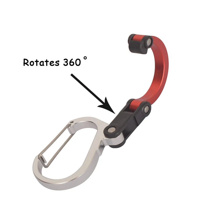 Multifunktionaler Hybrid Gear Clip Karabiner mit 360° – clever-campen Ansicht 3