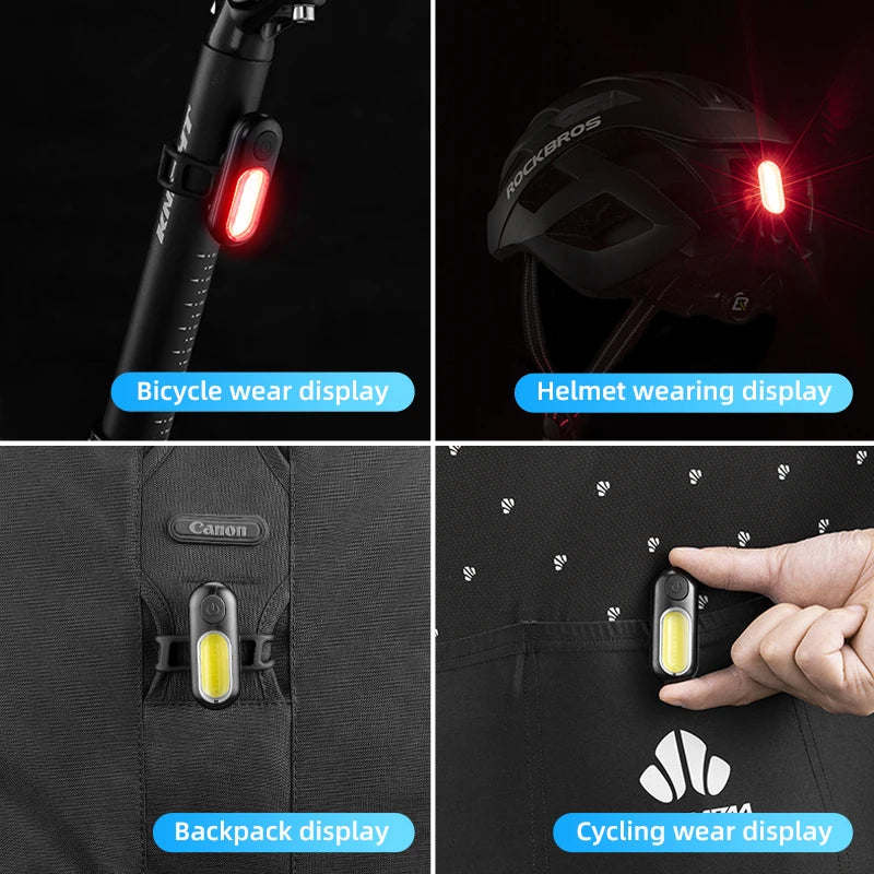 ROCKBROS Rücklicht USB Wiederaufladbar 250 mAh für Fahrräder – clever-campen Ansicht 2