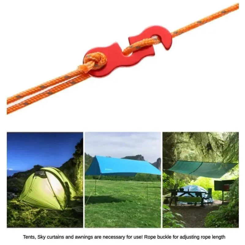 Verstellbare Zeltseil Schnallen S-Typ Spannvorrichtung Set – clever-campen Ansicht 2