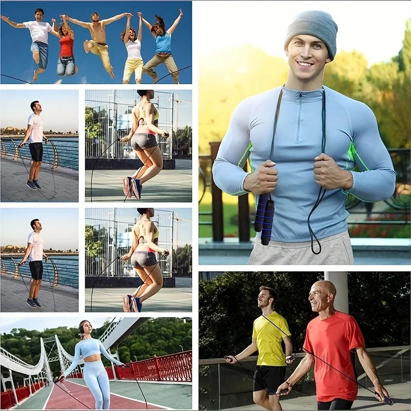 Verstellbares Springseil aus Stahl für Fitness-Training – clever-campen Ansicht 2