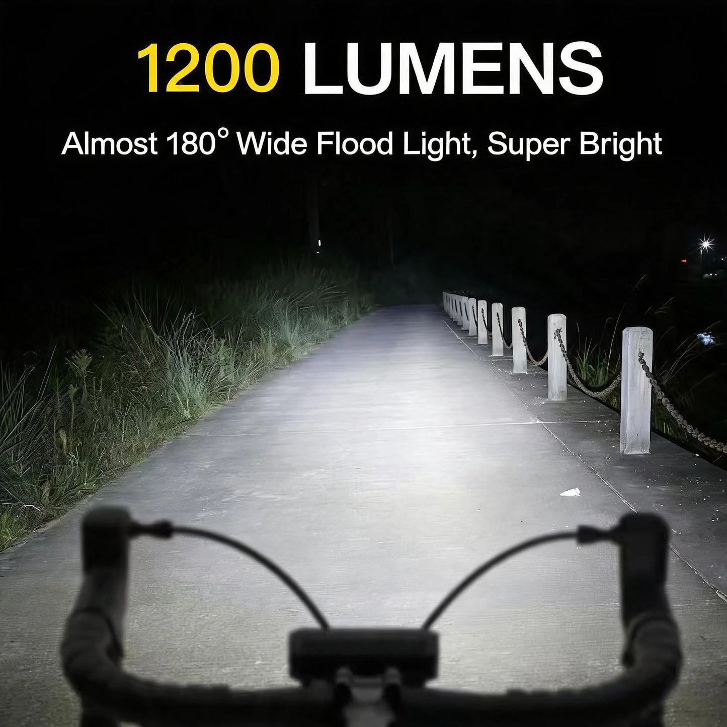 Wasserdichte LED Fahrradlampe mit USB-Ladefunktion – clever-campen Ansicht 4
