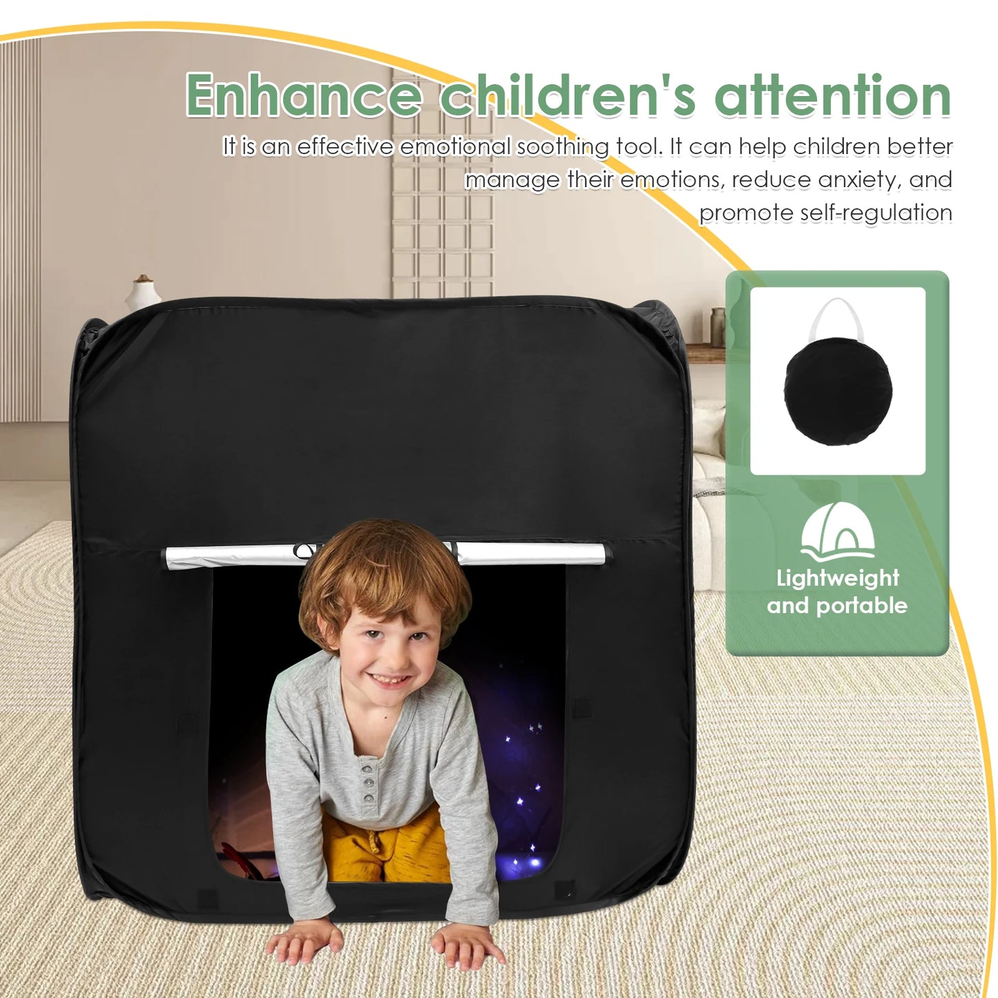 Kinder-Sensory-Zelt mit Transporttasche – clever-campen Ansicht 3