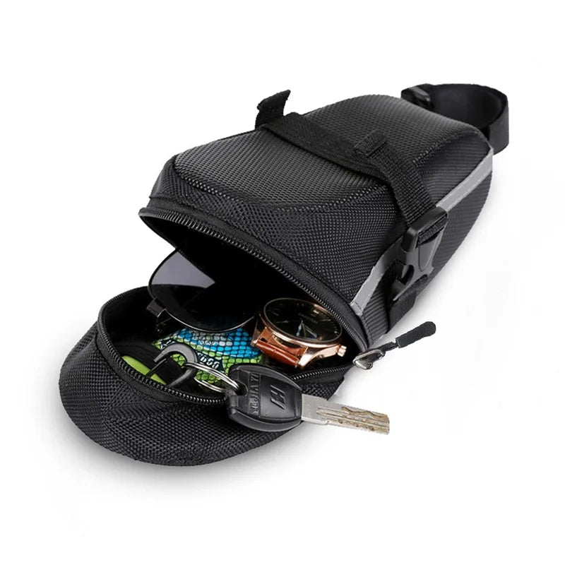 Wasserdichte Nylon Fahrradtasche für Sattel – clever-campen Ansicht 3