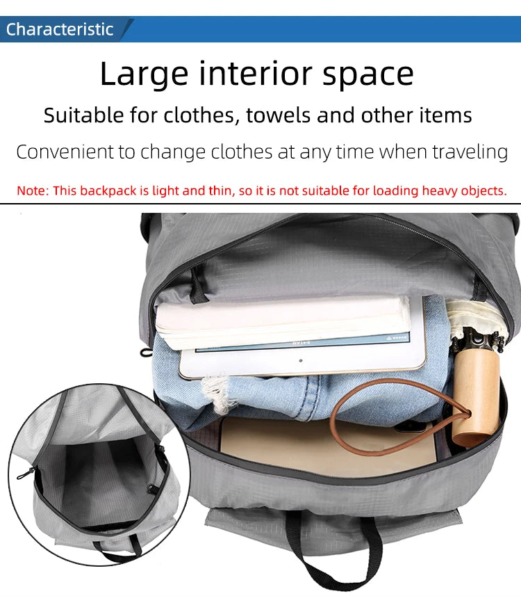 20L Faltbarer Rucksack für Outdoor & Reisen – clever-campen Ansicht 2