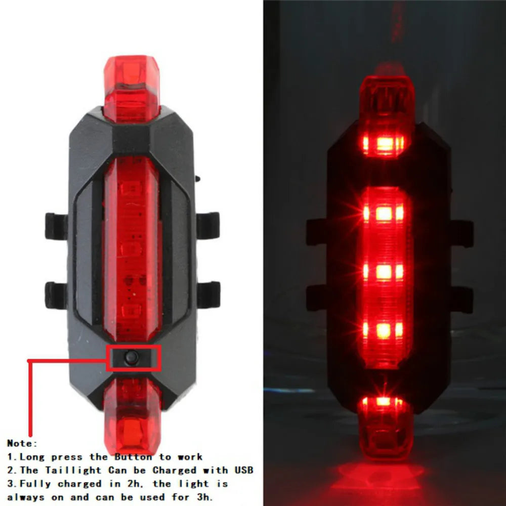USB Wiederaufladbares Fahrradlicht Set für MTB & Strasse – clever-campen Ansicht 5
