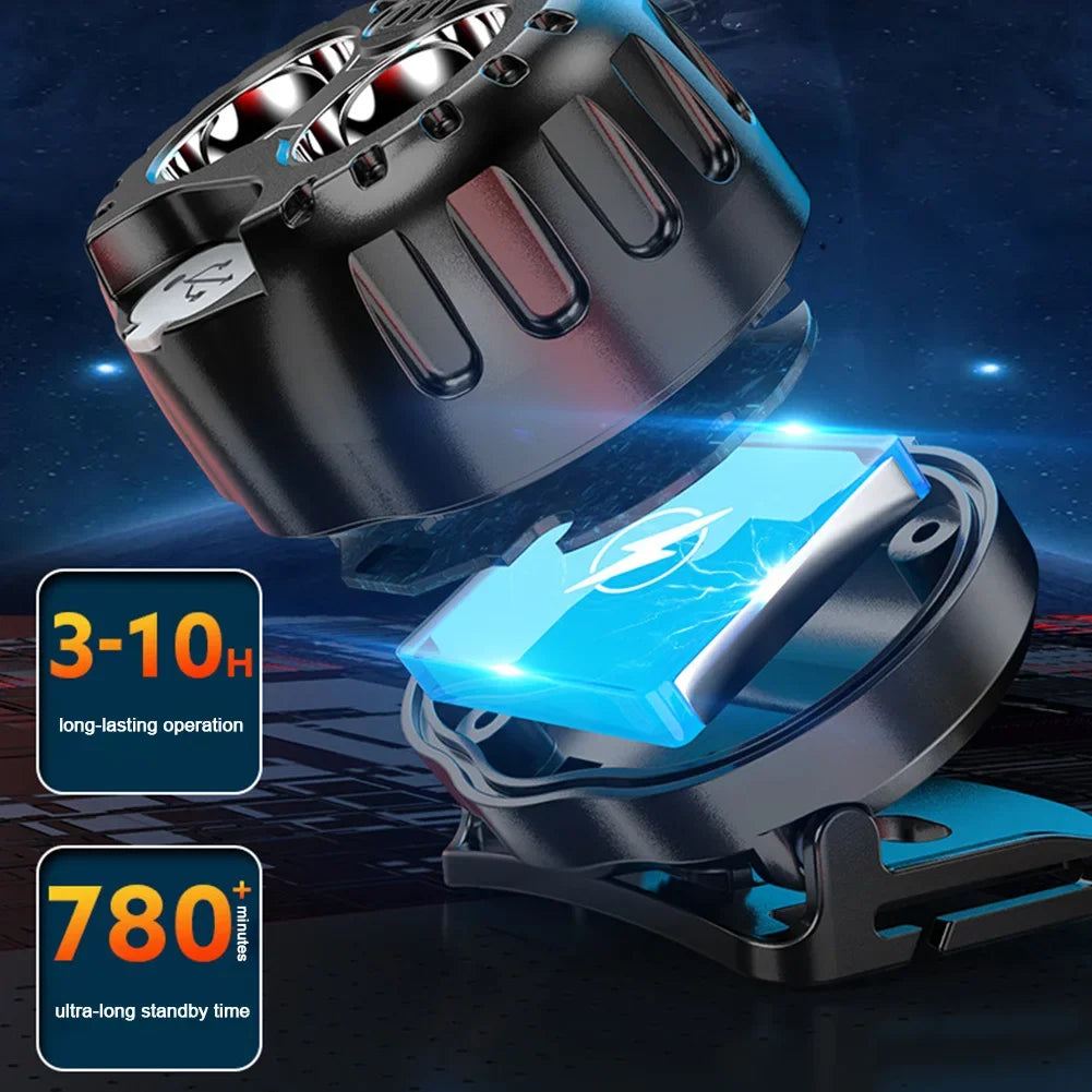 Leistungsstarke LED Stirnlampe IPX4 wasserdicht 250LM – clever-campen Ansicht 5