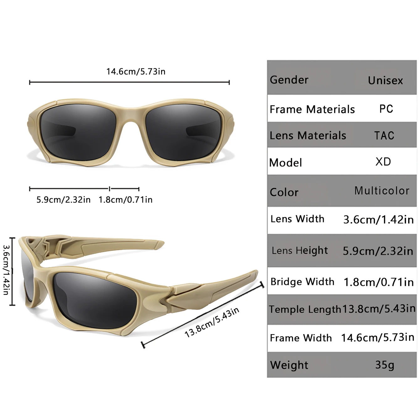 Polarisierte Wander-Sonnenbrillen mit UV-Schutz – clever-campen Ansicht 3