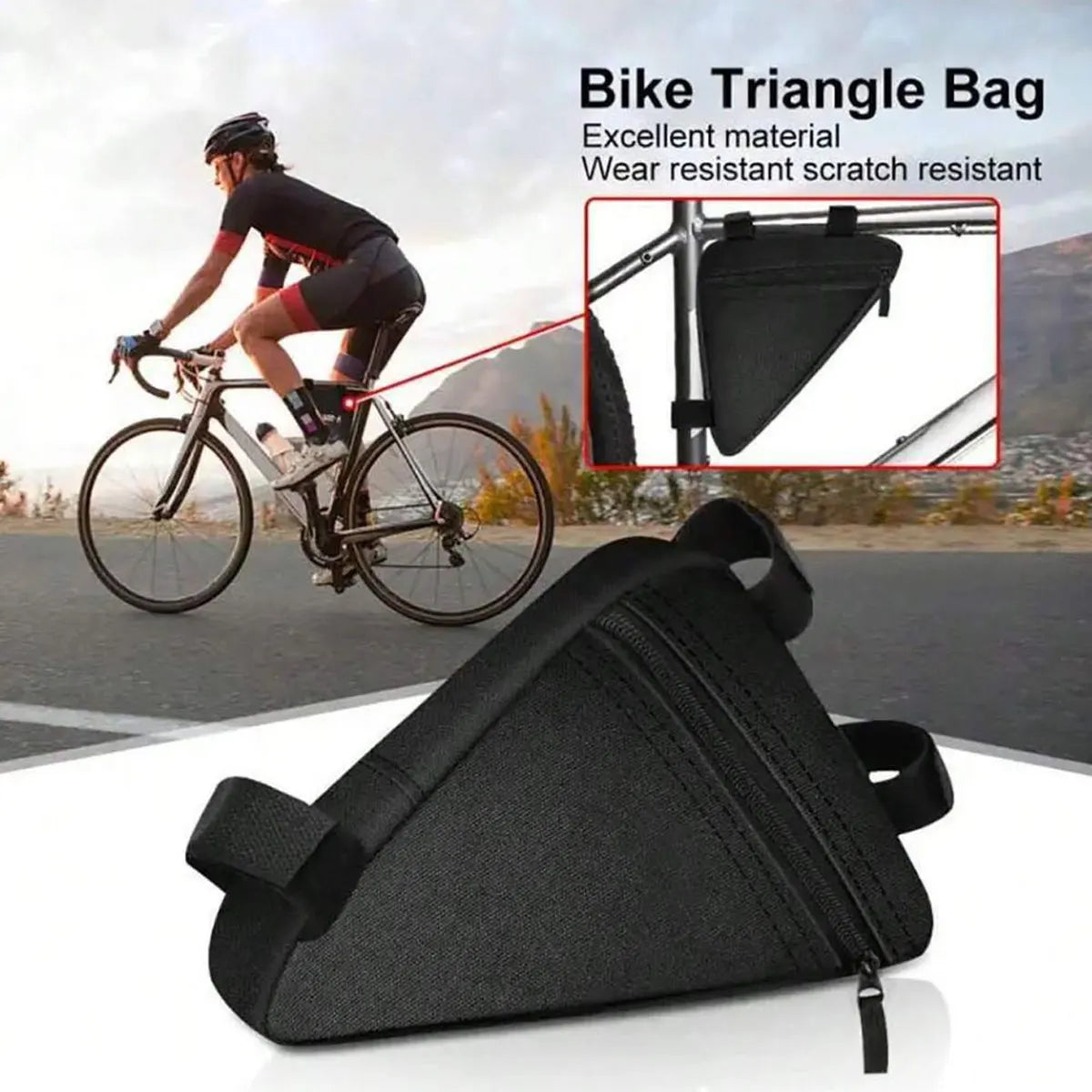Dreieckige Fahrradtasche für Lenker und Rahmen – clever-campen Ansicht 2