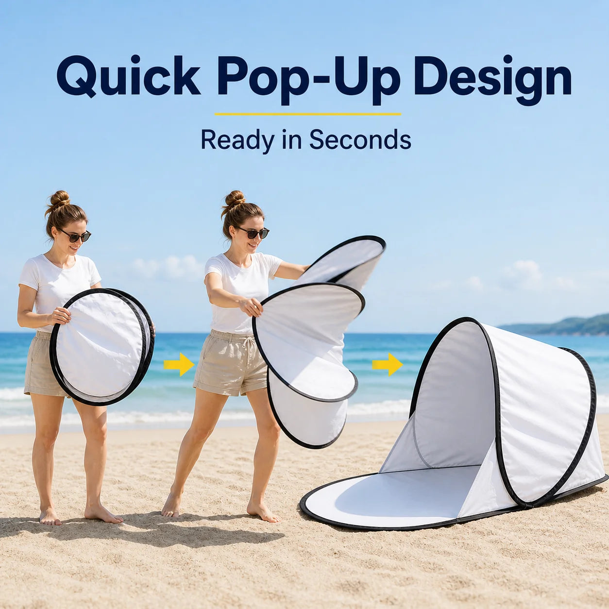 Pop-Up Strandzelt mit UV-Schutz für Angler – clever-campen Ansicht 3