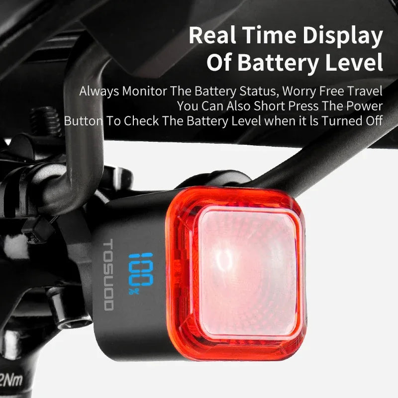 TOSUOD Fahrrad Rücklicht IPX5 wasserdicht mit 6 Lichtmodi – clever-campen Ansicht 2