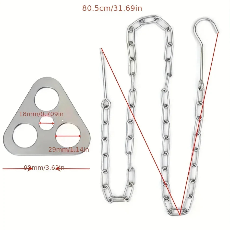 Tragbares Edelstahl Camping Tripod für BBQ und Kochen – clever-campen Ansicht 4