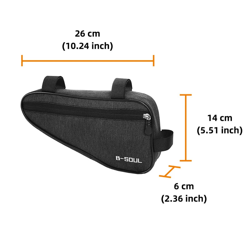 Fahrrad Dreiecks-Tasche für Rahmen - Schwarz – clever-campen Ansicht 6